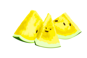 yellow watermelon with a transparent background png