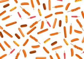 Pattern Of Various Kinds of Sausages png