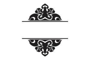 vague ornement frontière avec transparent Contexte png