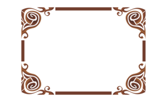 Swirl Ornament Border With Transparent Background png