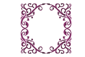 Swirl Ornament Border With Transparent Background png