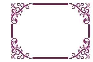 Swirl Ornament Border With Transparent Background png