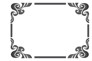 Swirl Ornament Border With Transparent Background png