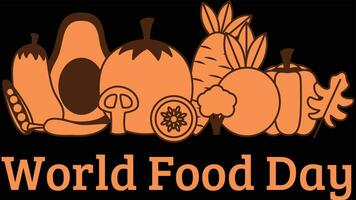 World Food Day card vector