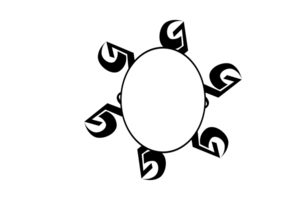 círculo monograma quadro, Armação fronteira com transparente fundo png