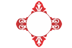 kolken ornament grens met transparant achtergrond png