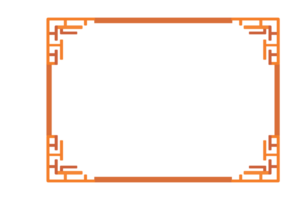 kinesisk stil prydnad gräns design med transparent bakgrund png