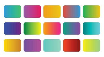 Set of colorful gradient vector color palette illustration, Exceptional gradient combinations for design projects