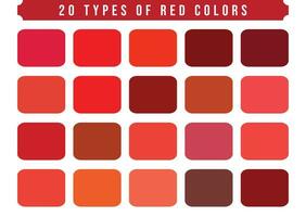 Vector Red Color Palette Collection