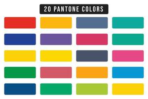 Pantone color scheme palette set vector