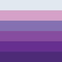 Six different type of purple color shades vector template