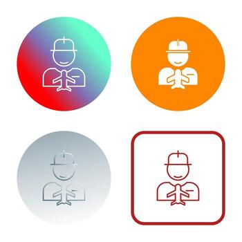 icono de vector de trabajador