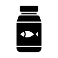 Fish Oil Vector Glyph Icon For Personal And Commercial Use.