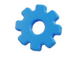 3d settings gear icon illustration png