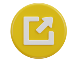 salida botón emergencia icono 3d representación ilustración png