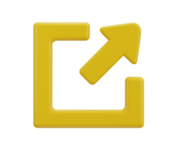 3d exit sign emergency icon illustration png