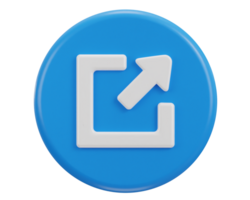 exit button emergency icon 3d rendering illustration png