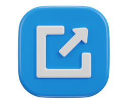 exit button emergency icon 3d rendering illustration png