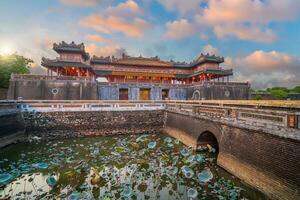 Meridian Gate of Imperial Royal Palace of Nguyen dynasty in Hue, Vietnam photo