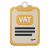 3d clipboard with vat icon png