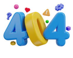 3d 404 nicht gefunden Symbol Illustration png