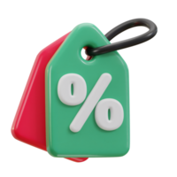 3d discount tag icon illustration png