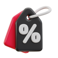 3d discount tag icon illustration png