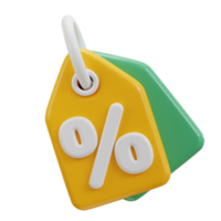 3d discount tag icon illustration png