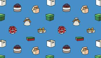 Seamless pattern with gift boxes vector