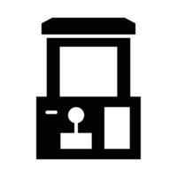 Claw Machine Vector Glyph Icon For Personal And Commercial Use.