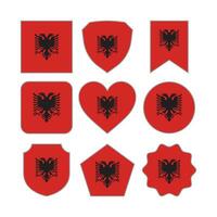 moderno resumen formas de Albania bandera vector diseño modelo