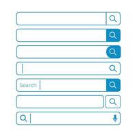 Abstract Vector Search Bar Line Icons Pack Design Template