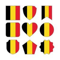 Modern Abstract Shapes of Belgium Flag Vector Design Template