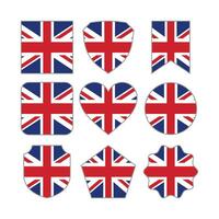 Modern Abstract Shapes of United Kingdom Flag Vector Design Template