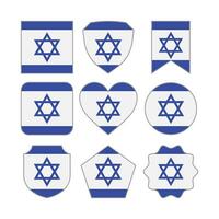 Modern Abstract Shapes of Israel Flag Vector Design Template