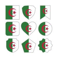 Modern Abstract Shapes of Algeria Flag Vector Design Template