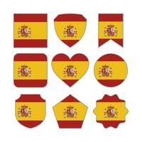 Modern Abstract Shapes of Spain Flag Vector Design Template