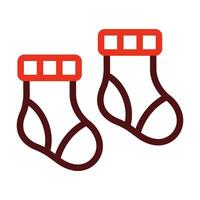 Baby Socks Thick Line Two Colors Icon Design vector