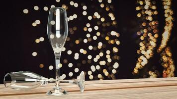 The champagne glass for celebration content 3d rendering photo