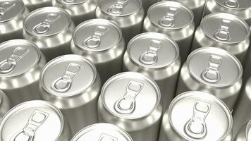 el aluminio lata para comida y bebida concepto 3d representación foto
