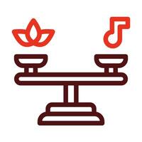 Balance Thick Line Two Colors Icon Design vector