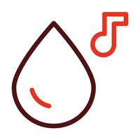 Water Drop Thick Line Two Colors Icon Design vector