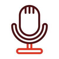 Microphone Thick Line Two Colors Icon Design vector