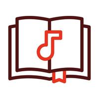 Open Book Thick Line Two Colors Icon Design vector