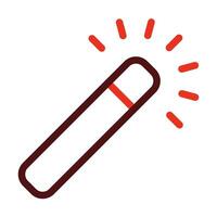 Effect Thick Line Two Colors Icon Design vector