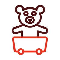 Toy Thick Line Two Colors Icon Design vector