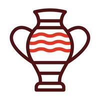 Vase Thick Line Two Colors Icon Design vector