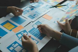 UX UI and Programming development technology. photo