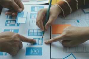 UX UI and Programming development technology. photo