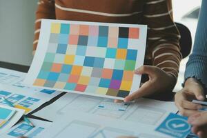 UX UI and Programming development technology. photo